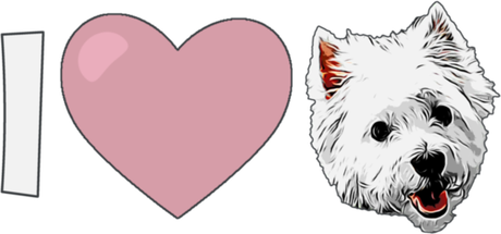 Nadruk Dziecięca I LOVE WESTIE - Przód