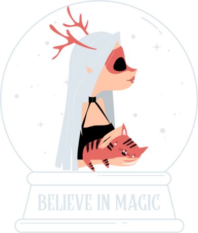 Nadruk Believe in magic - Przód