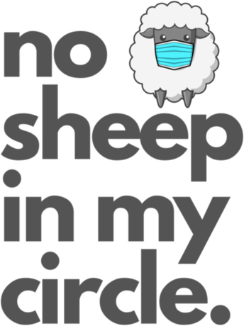 Nadruk No Sheep in my circle - Przód