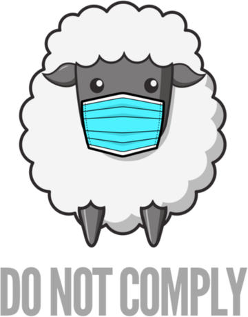 Nadruk Do not comply - owca w masce - Przód