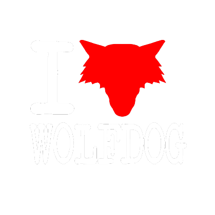 Nadruk I love Wolfdog - czarna - Przód